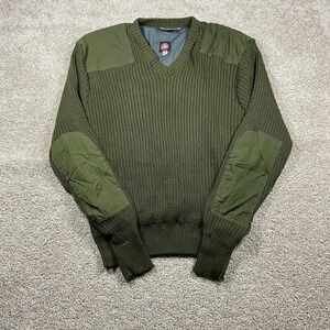 Vintage Blauer Gore Wind Stopper Wool Blend Commando Sweater Men's L Green USA